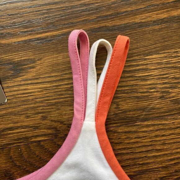 NWT St. John Sport White Tank Top with 3 Straps - Size Petite - Picture 7 of 10